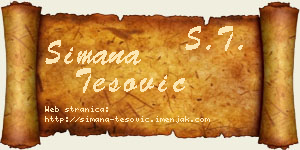 Simana Tešović vizit kartica